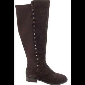 Marc Fisher Medium Calf Tall Shaft Panya Brown Suede - Wide